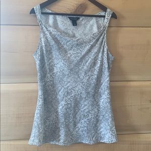 White House Black Market snake skin print shell